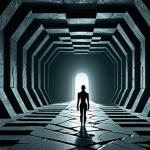 **Prompt 1: The Invisible Trap of Biases**
    "A solitary figure standing within a complex, dimly lit mental labyrinth. Cracks are visible in a shimmering, ethereal armor around them, symbolizing fractured values. Subtle, almost imperceptible threads or distorted reflections represent cognitive biases (like confirmation bias or anchoring) subtly pulling the figure towards a specific, obscured path. The atmosphere is surreal and introspective, conveying a sense of being subtly manipulated by one's own mind. Dark, rich colors with hints of internal light breaking through. Psychological art style."