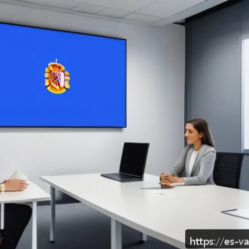Home 17 가치 기반 의사결정의 다양한 모델 - A modern Spanish office environment with diverse professionals engaged in a collaborative meeting, e...