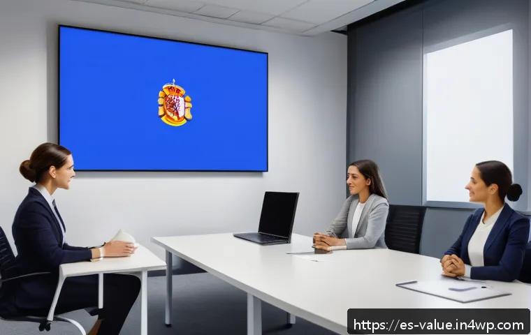 가치 기반 의사결정의 다양한 모델 - A modern Spanish office environment with diverse professionals engaged in a collaborative meeting, e...